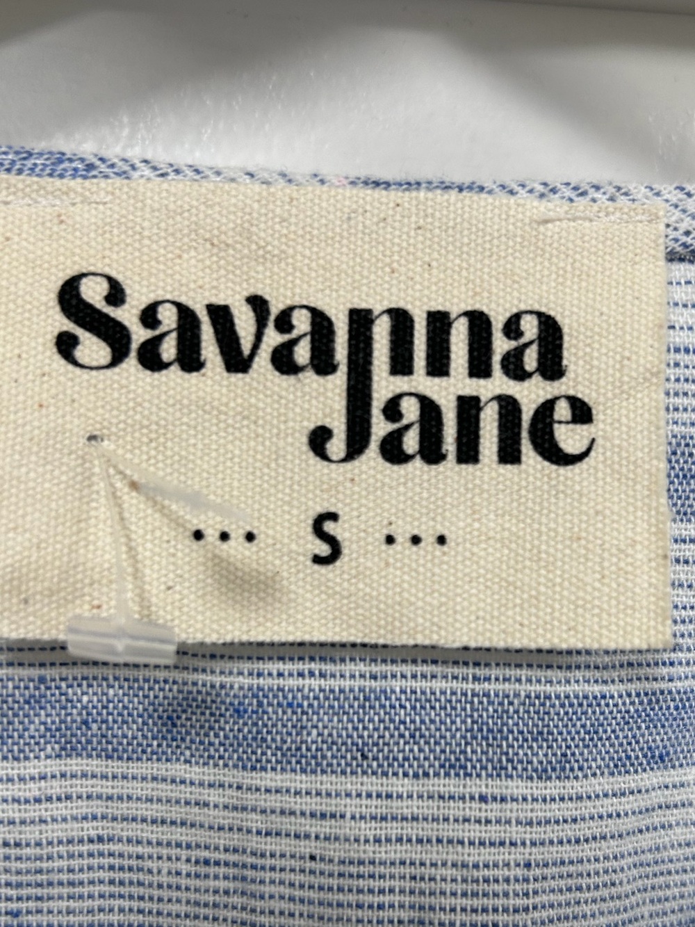 SAVANNA JANE - Embroidered Floral Striped Top - S - Picture 6 of 8